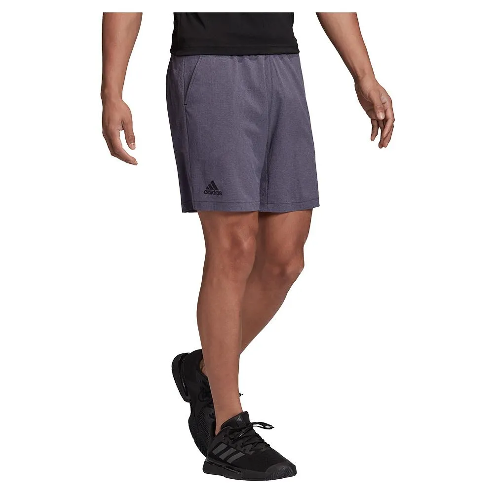 Men`s Ergo Melange 7 Inch Tennis Short Black and Grey Three