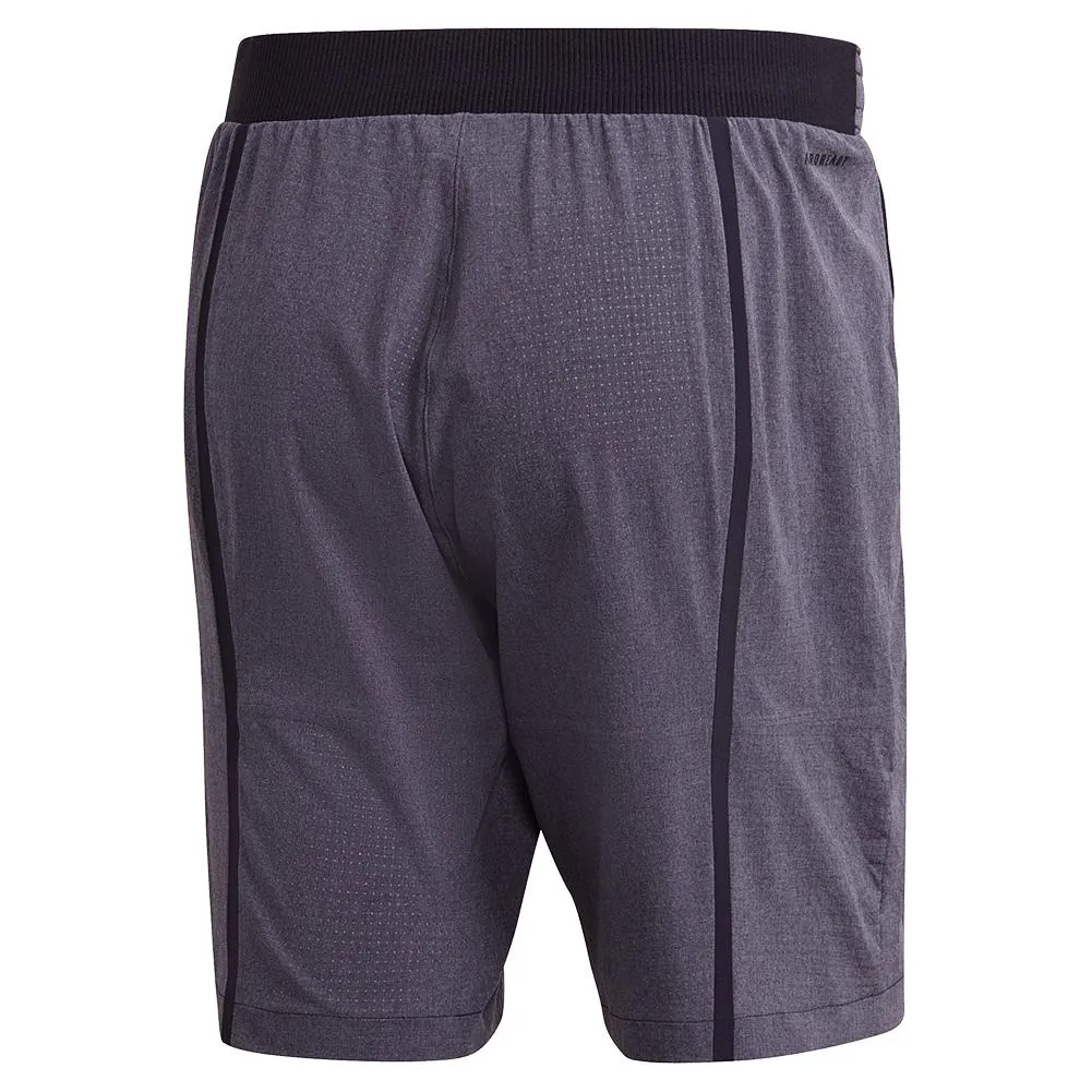 Men`s Ergo Melange 7 Inch Tennis Short Black and Grey Three