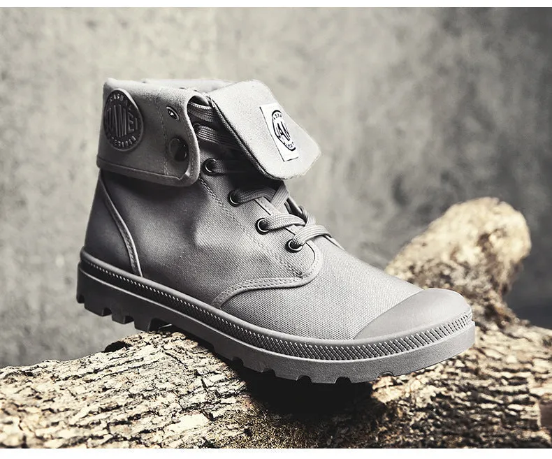 Men's Martin Boots High-top Canvas Shoes Outdoor Tooling Boots