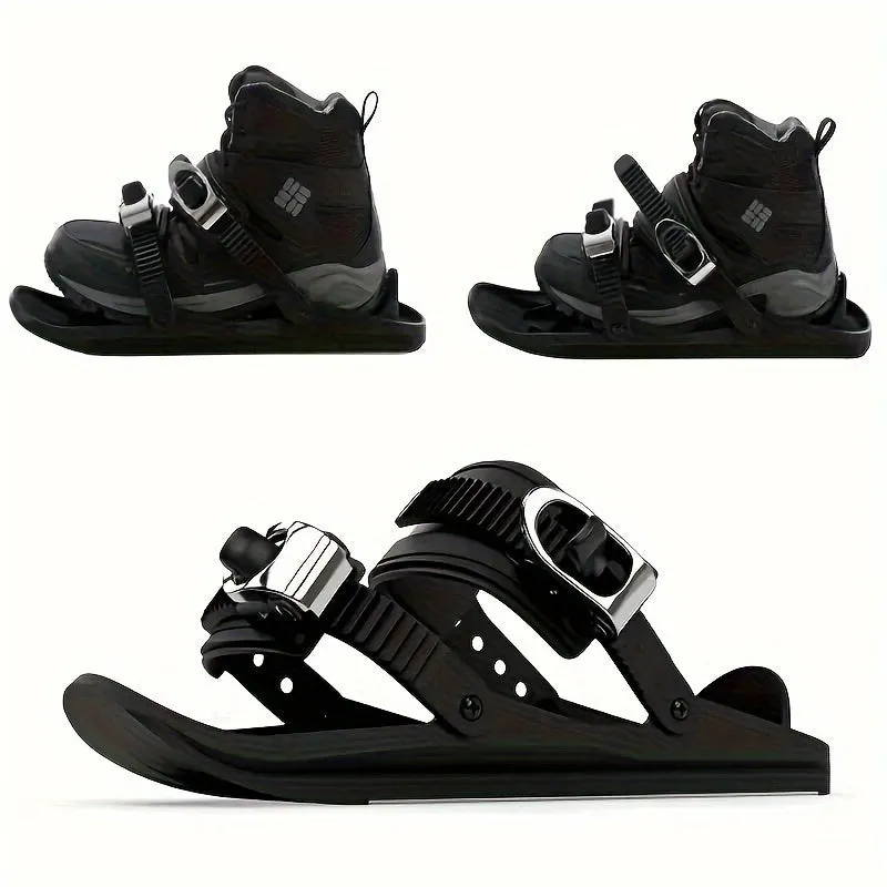 Men's Mini Ski Skates - All-Terrain, Asymmetrical Snowboard Boots for Outdoor Leisure