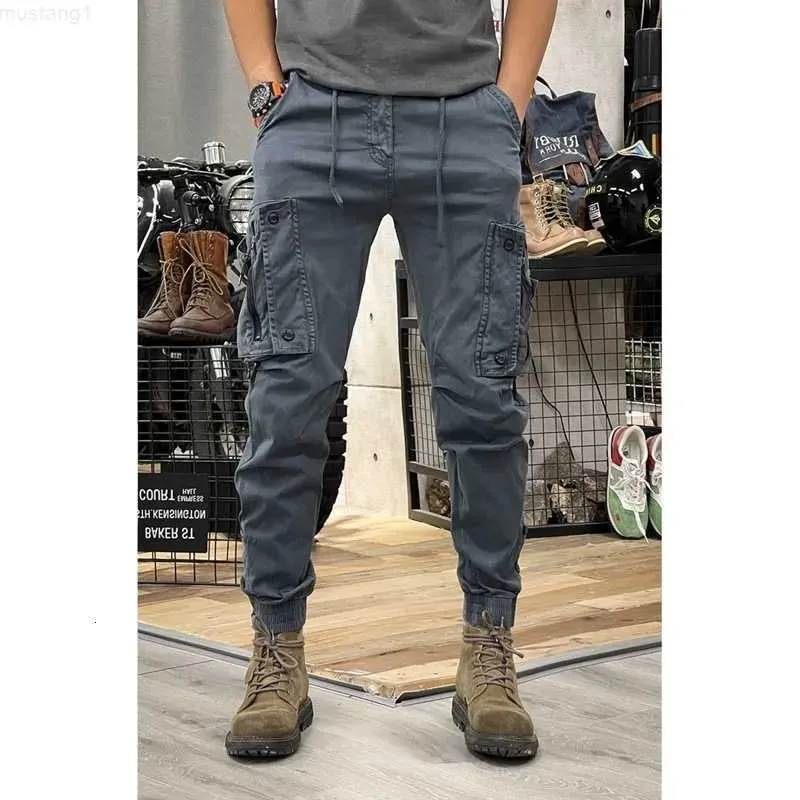 Men's Pants Camo Navy Trousers Man Harem Y2K Tactical Military Cargo for Men Techwear High Quality Outdoor Hip Hop Work Stacked Slacks 230524