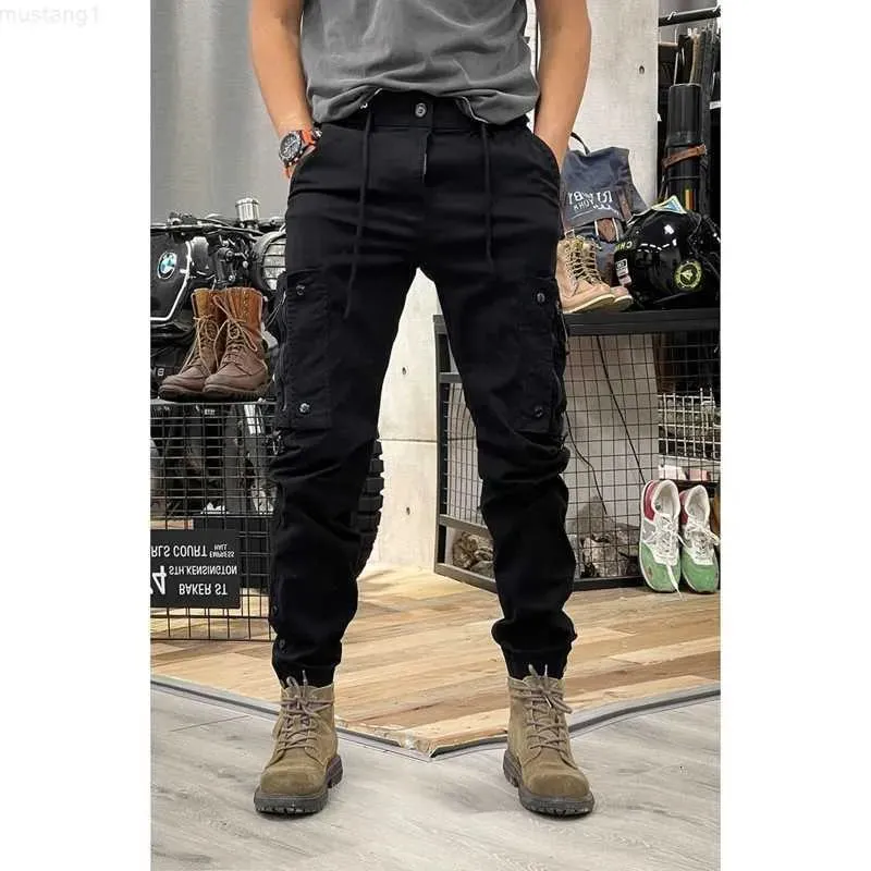 Men's Pants Camo Navy Trousers Man Harem Y2K Tactical Military Cargo for Men Techwear High Quality Outdoor Hip Hop Work Stacked Slacks 230524