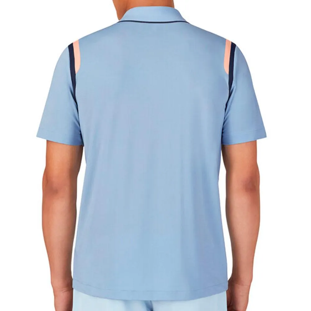 Men's Solar Power Tennis Polo Blue Chill