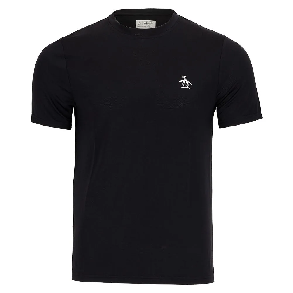 Men's Solid Performance Tennis Top Caviar