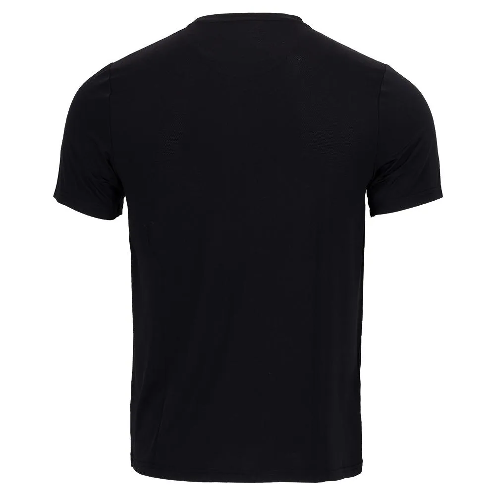 Men's Solid Performance Tennis Top Caviar