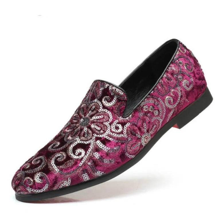 Men's Stylish Glitter Slip-On Loafers for Casual Fashion