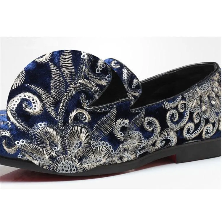 Men's Stylish Glitter Slip-On Loafers for Casual Fashion