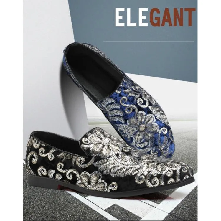 Men's Stylish Glitter Slip-On Loafers for Casual Fashion