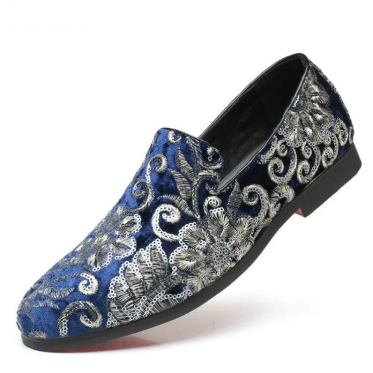 Men's Stylish Glitter Slip-On Loafers for Casual Fashion