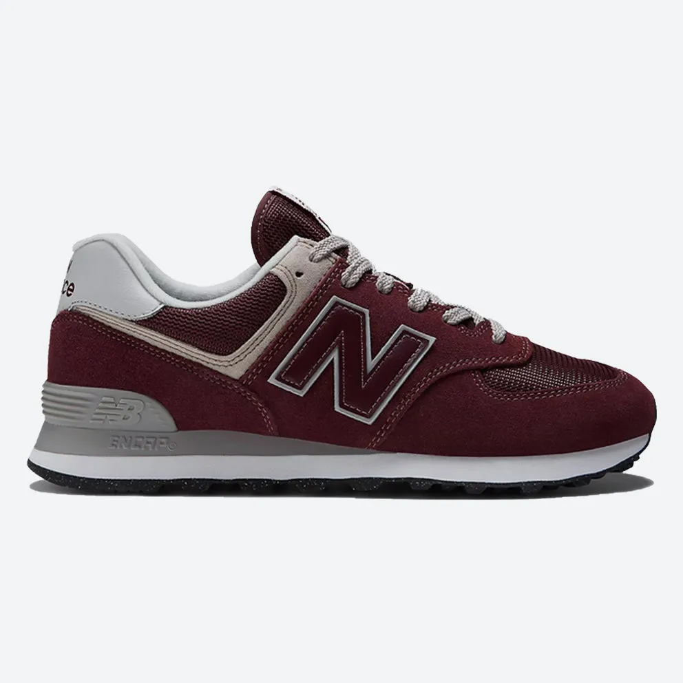 Men's Wide Fit New Balance  ML574EVM Running Trainers - Exclusive - Burgundy/White ENCAP