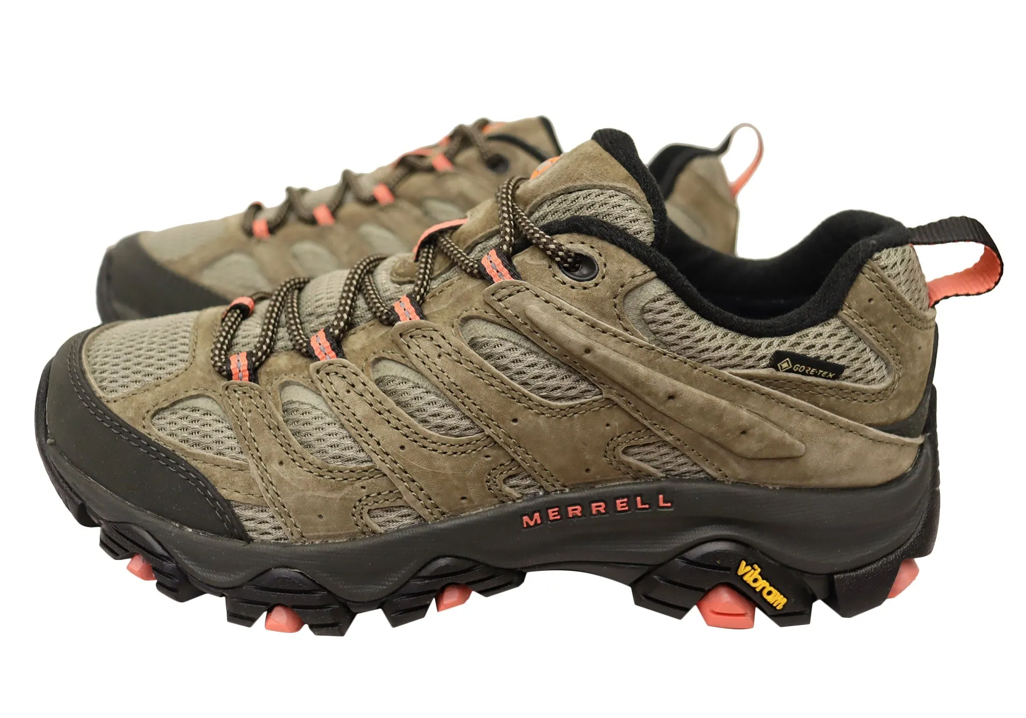 Merrell Womens Moab 3 Gore Tex Wide Fit Leather Hiking Shoes