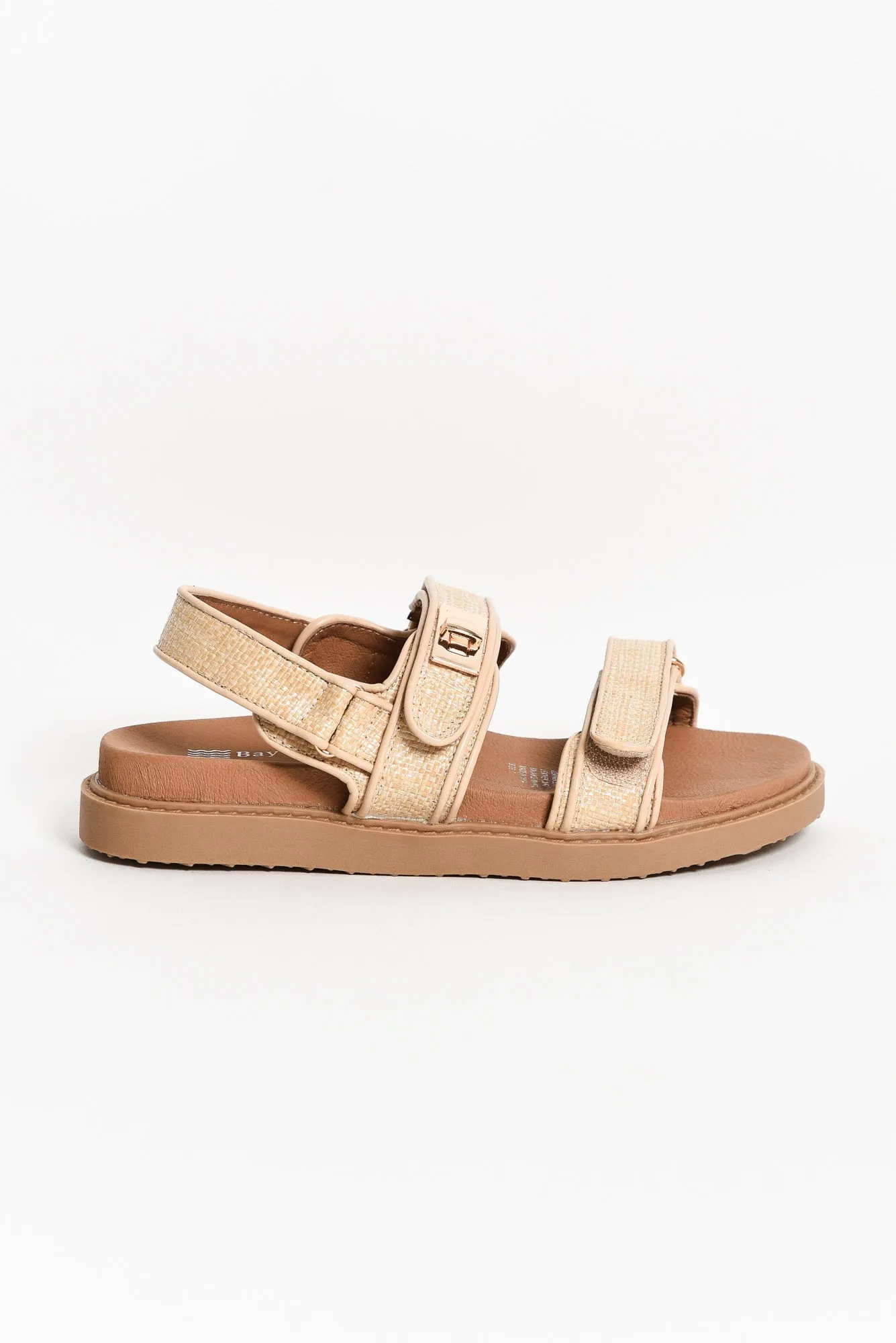 Milly Natural Raffia Leather Sandal