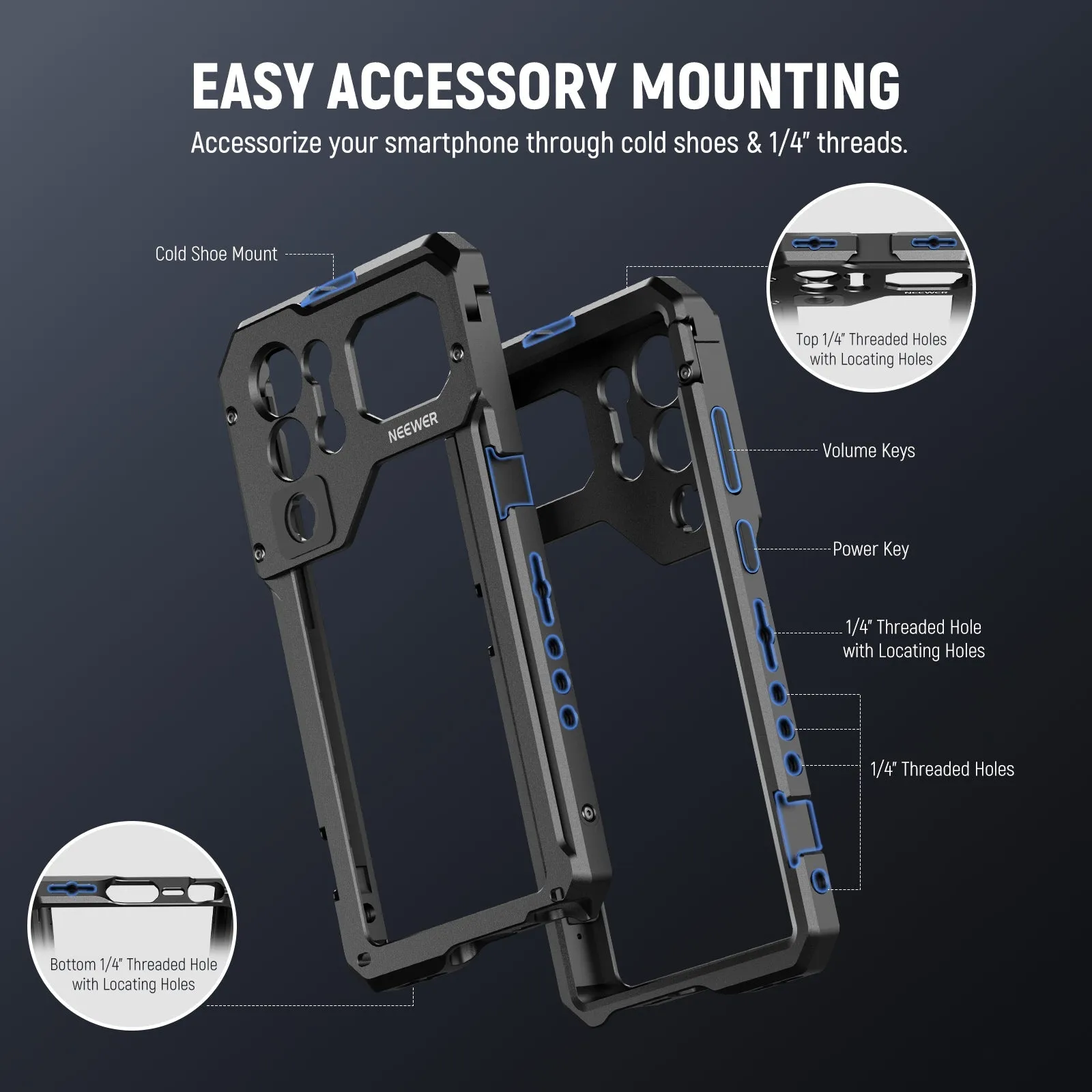 NEEWER PA021 PA033 Phone Cage Kit for Galaxy S23 Ultra