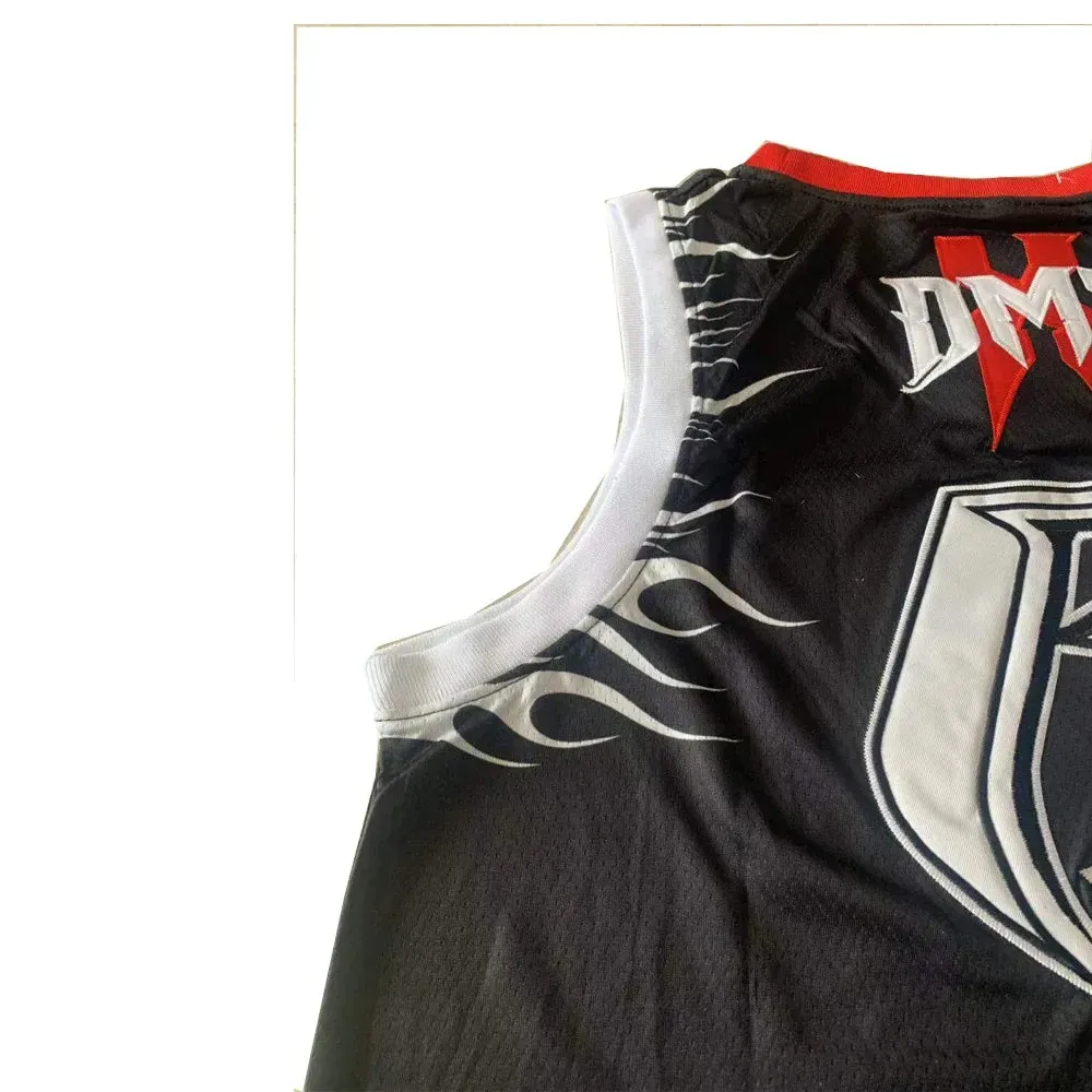 New Basketball Jerseys DARK MAN X DMX jersey Sewing Embroidery Cheap High-Quality Outdoor sports Black Red  NEW summer