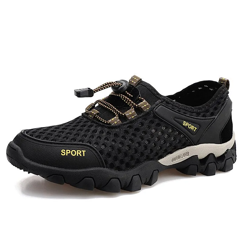 New outdoor sports men's shoes mesh air-conditioned shoes breathable deodorant running men's sports casual shoes in summer