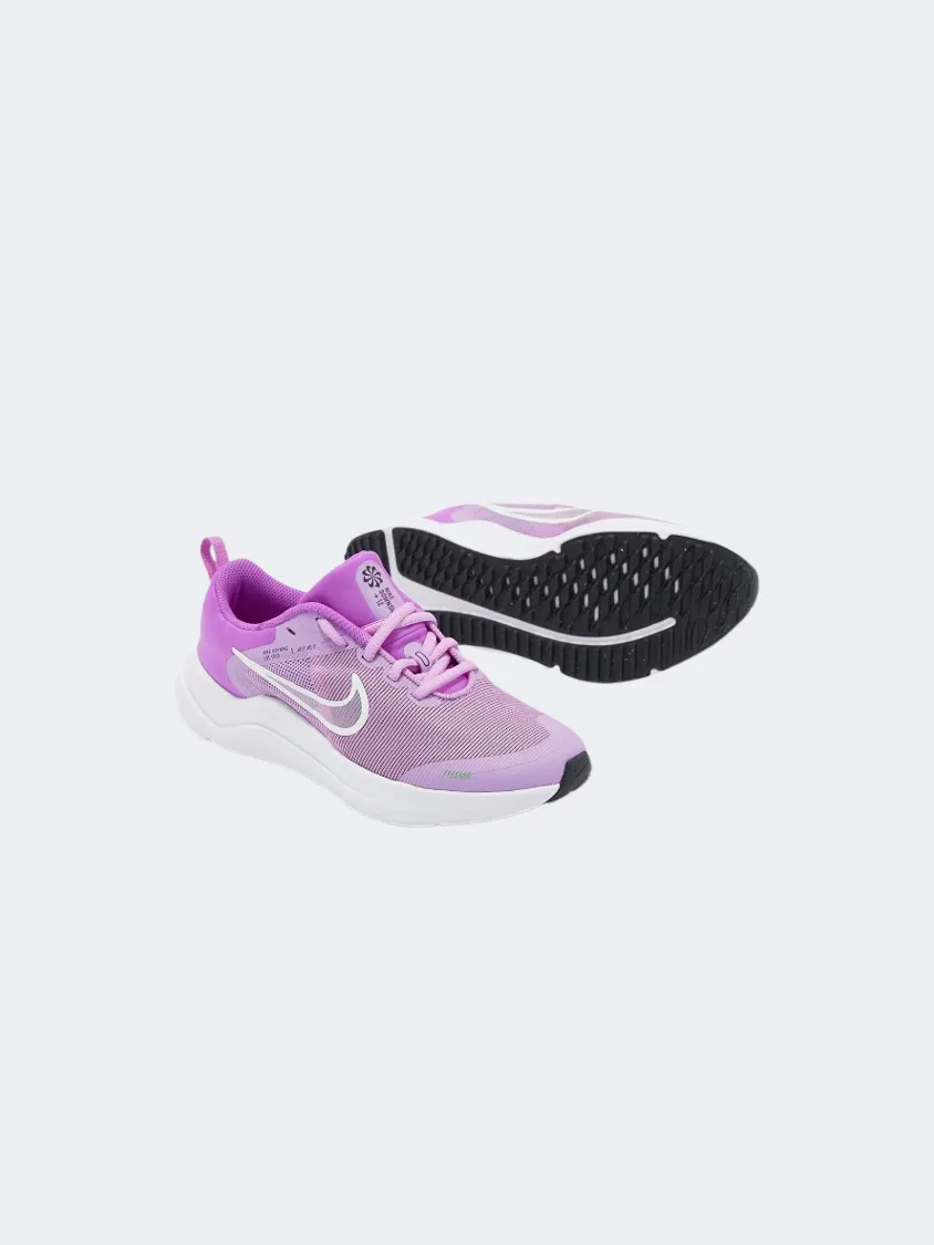 Nike Downshifter 12 Gs-Girls Running Shoes Fushia/White