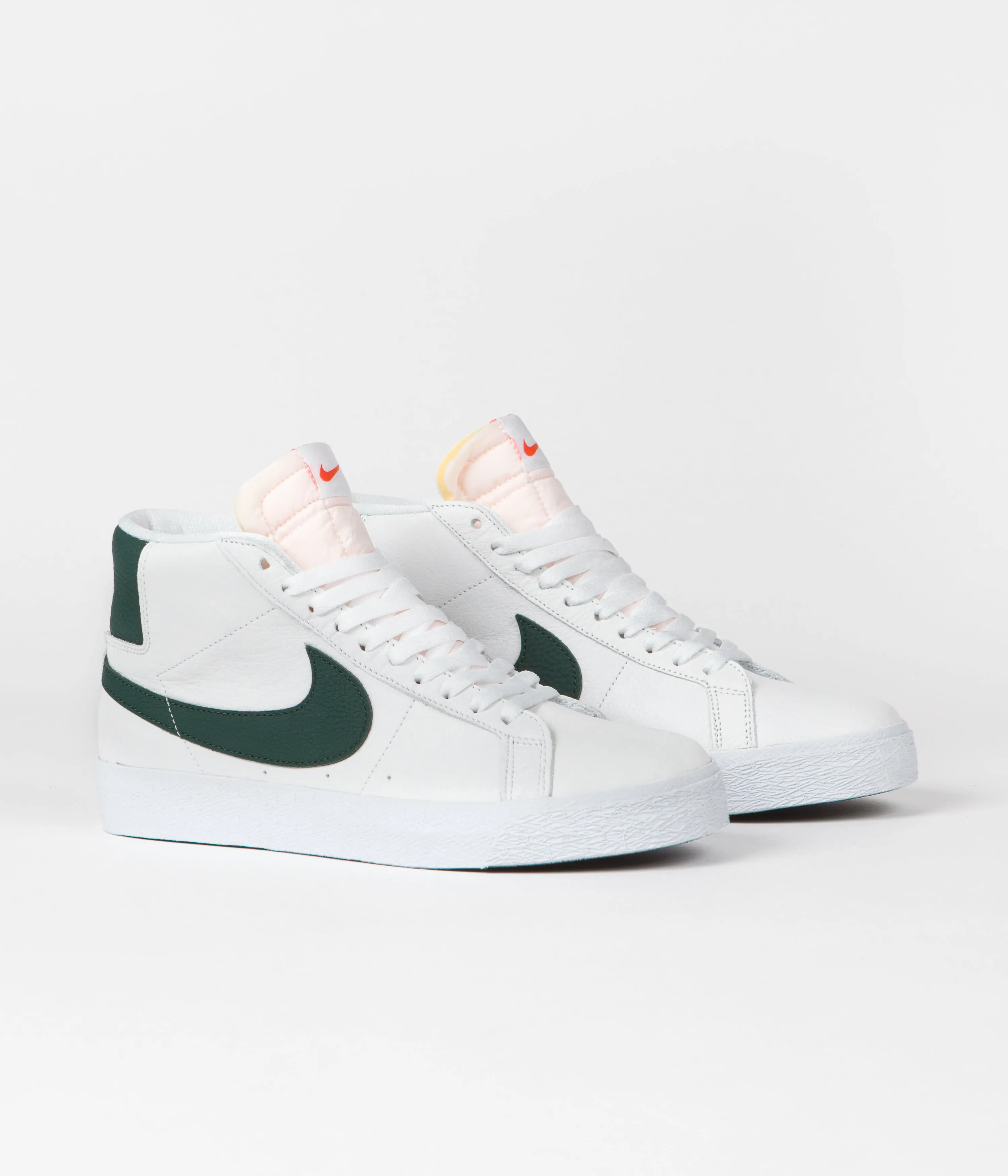 Nike SB Blazer Mid Orange Label Shoes - White / Pro Green - White - Pro Green