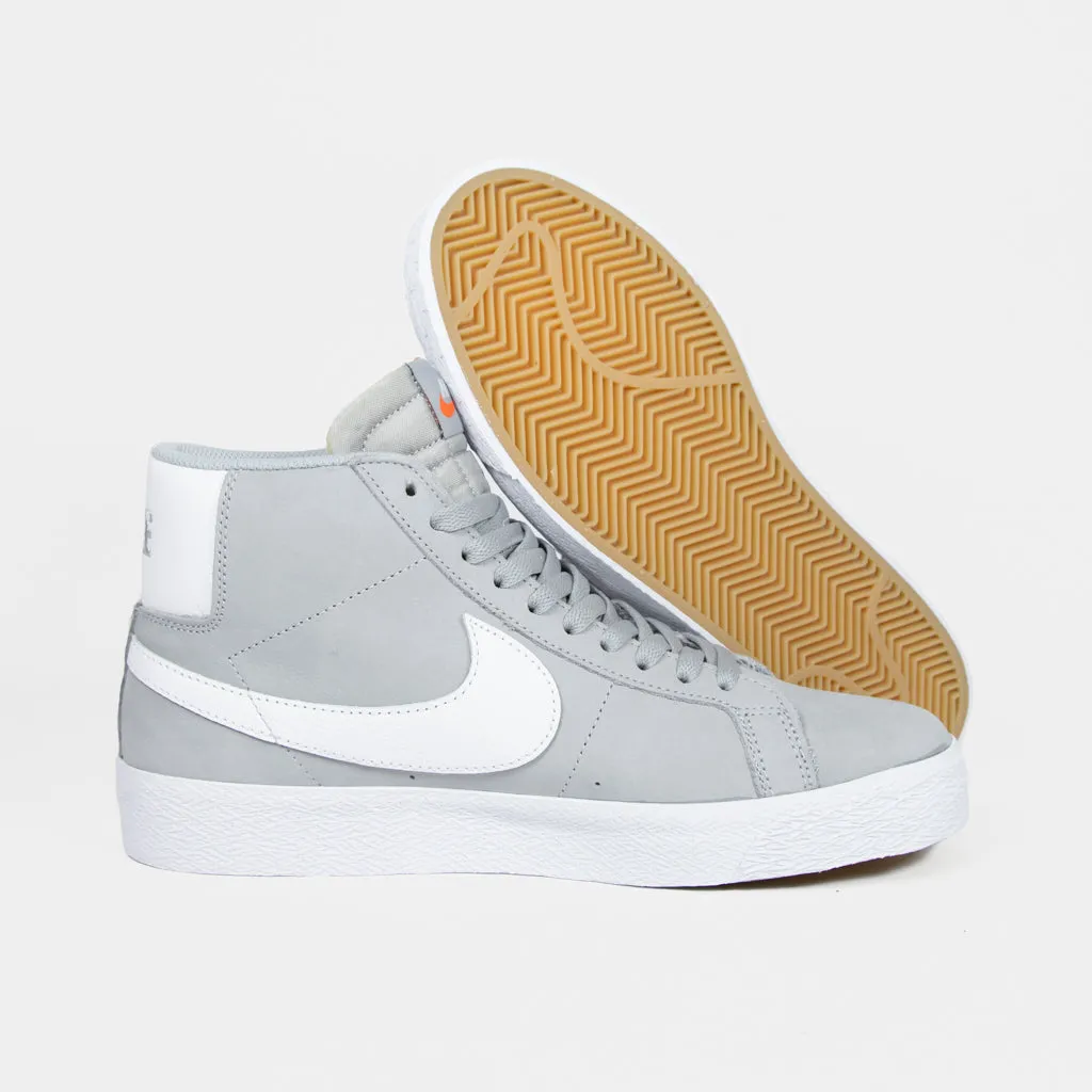 Nike SB - Orange Label Blazer Mid Shoes - Wolf Grey / White