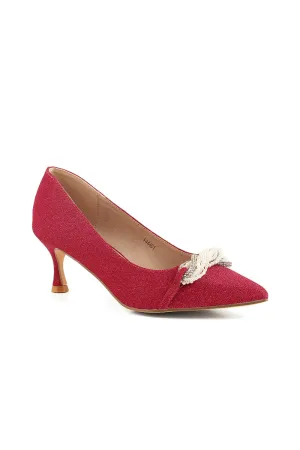 Party Wear Court Shoes I44401-Peach