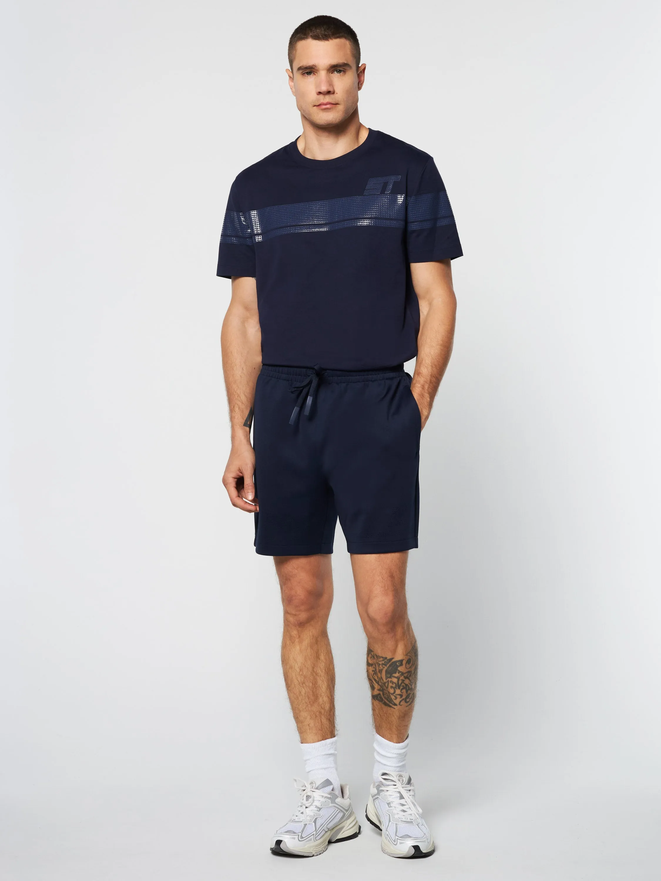 Perforata Short- Maritime Blue