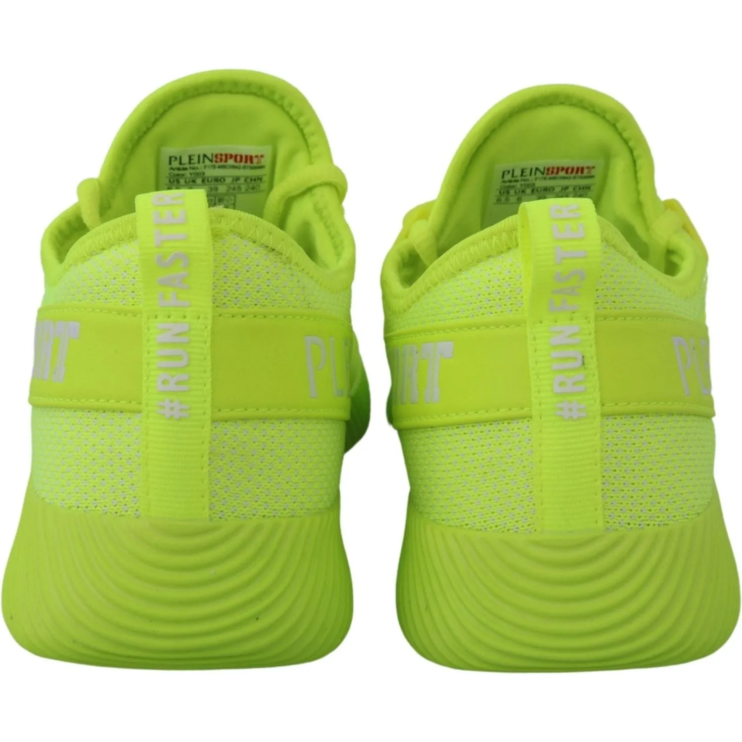 Plein Sport Electrify Your Step with Yellow Carter Sport Sneakers