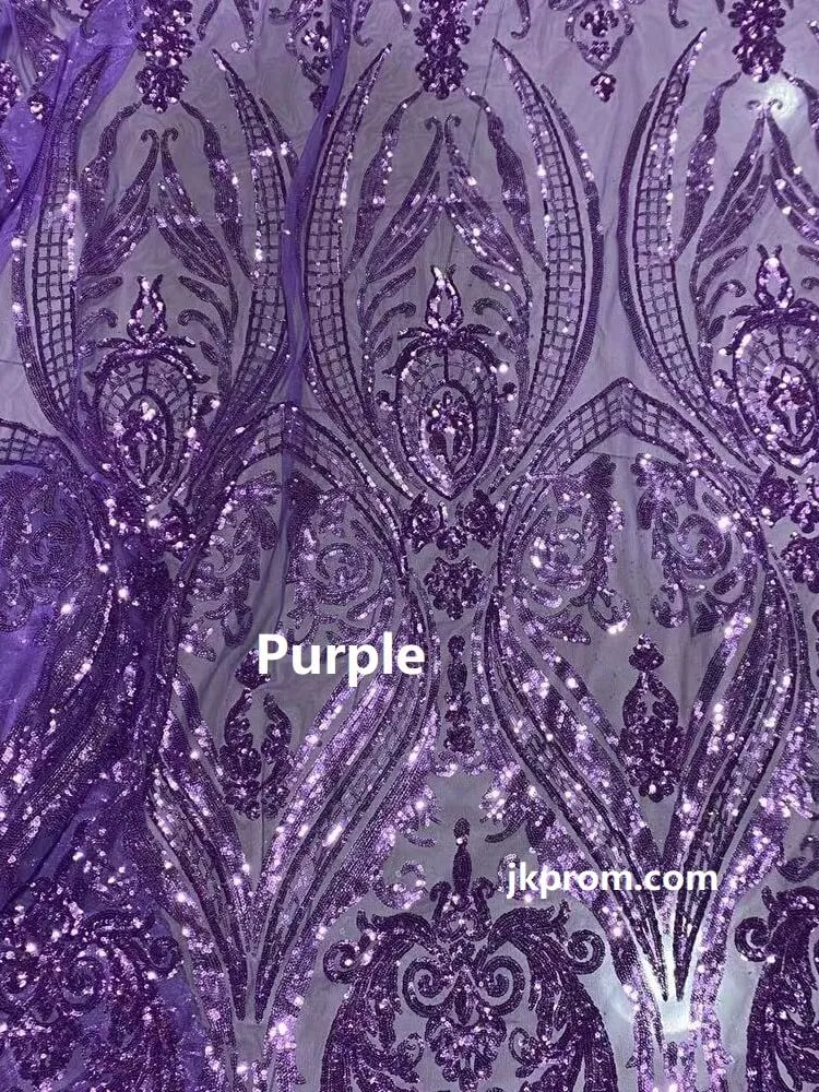 Purple Long Sleeve Prom Dress For Black Girls,Sequin Birthday Party Dresses