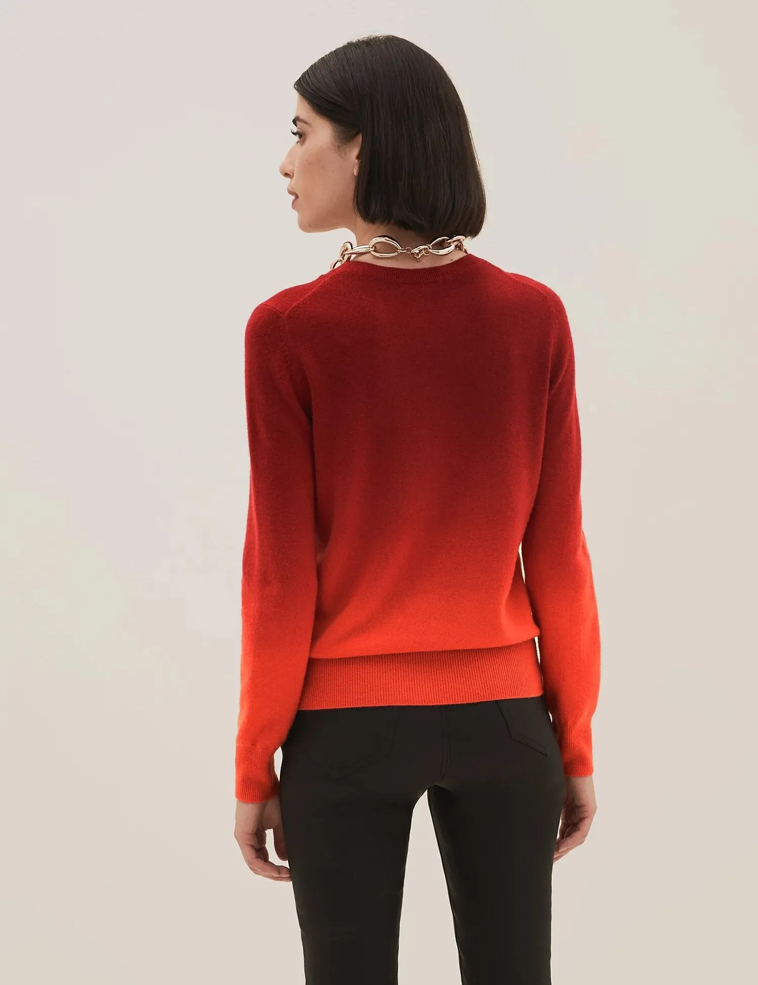 Red Cashmere Ombre Jumper