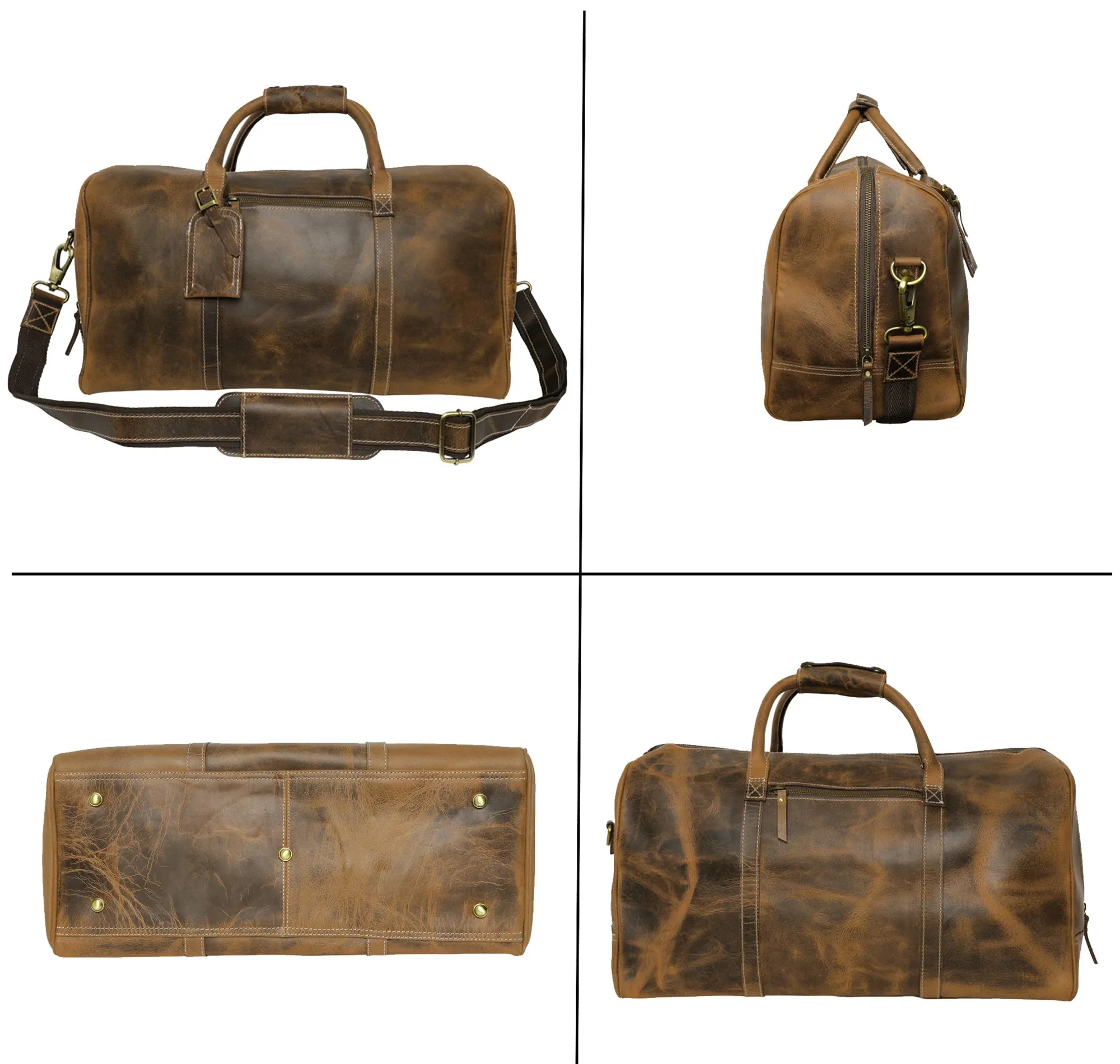 Sasha Travel Duffle Bag (Brown)