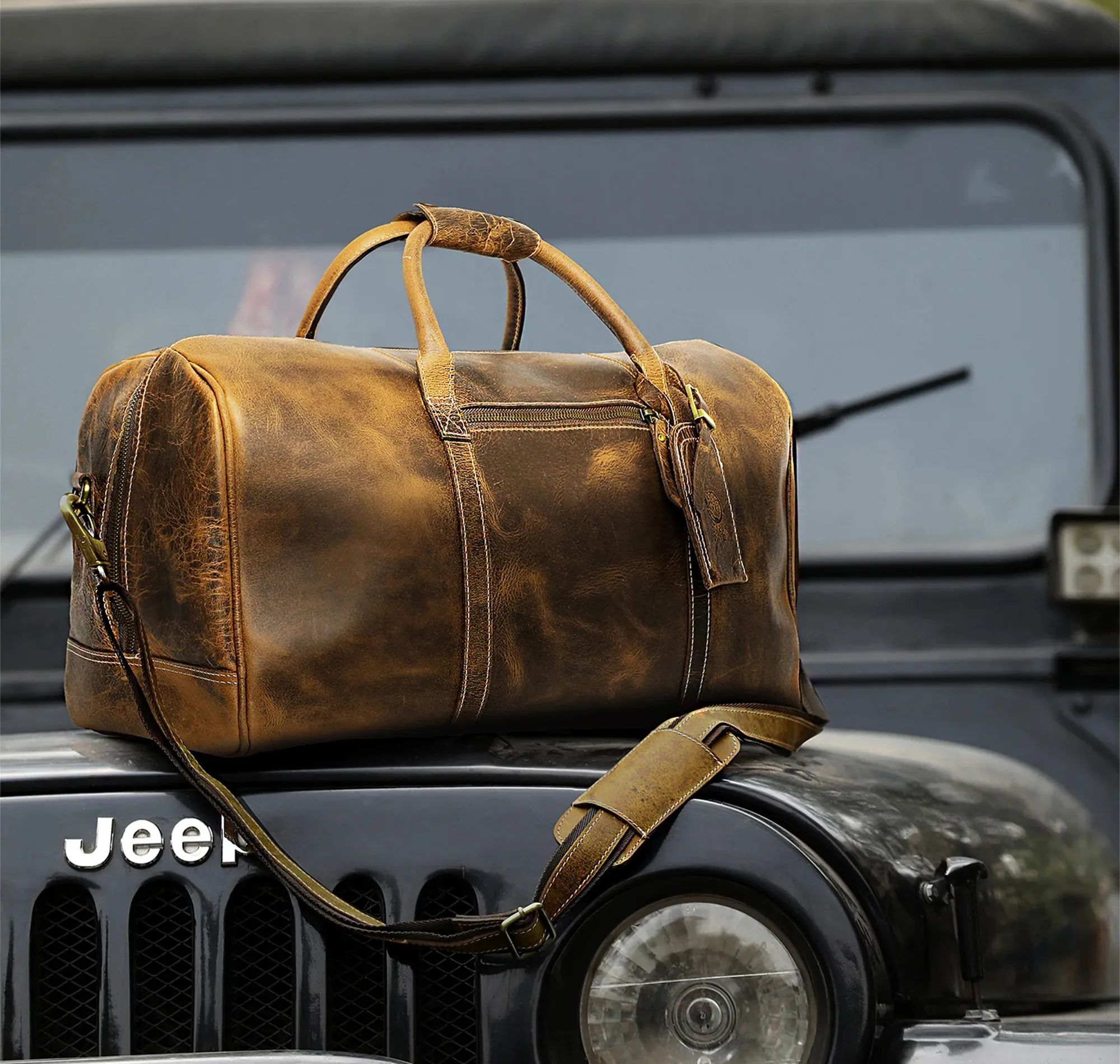 Sasha Travel Duffle Bag (Brown)