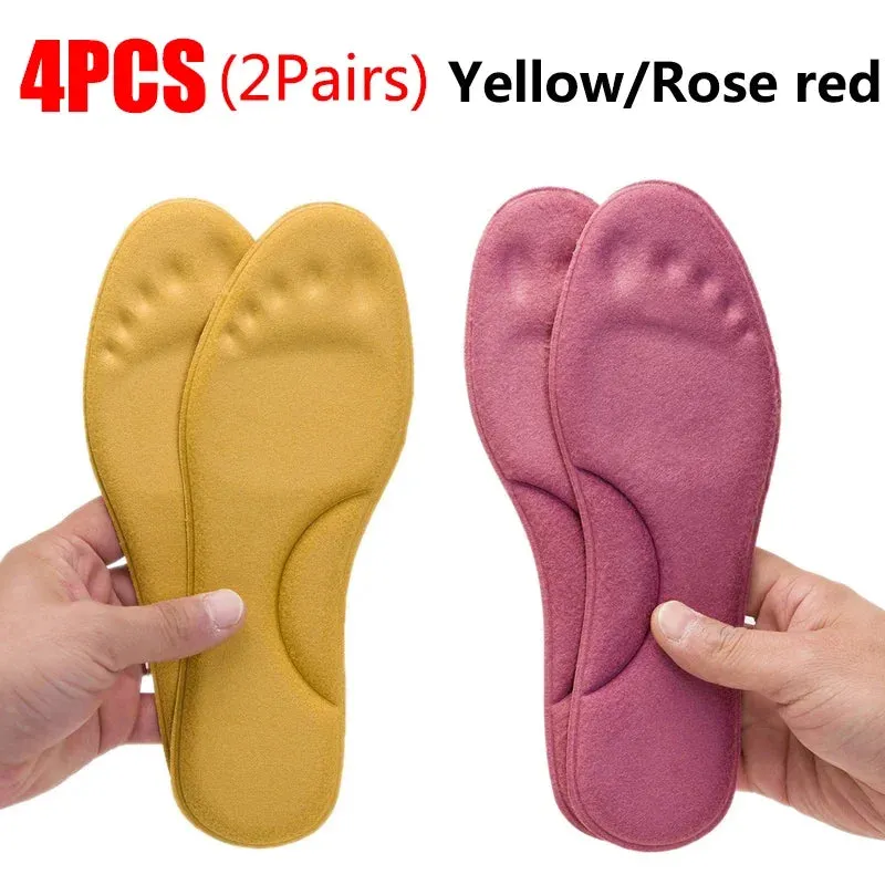 Self-Heating Arch Support Insoles w/ Memory Foam for Men and Women. 2-pairs