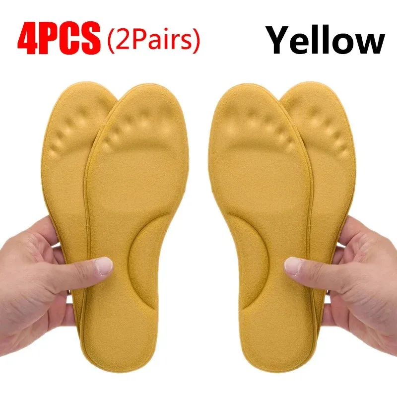 Self-Heating Arch Support Insoles w/ Memory Foam for Men and Women. 2-pairs