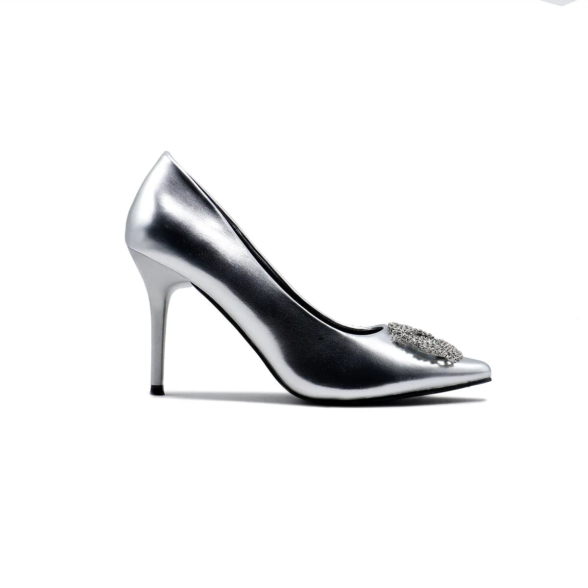 Silver Formal Court Shoes L00850011