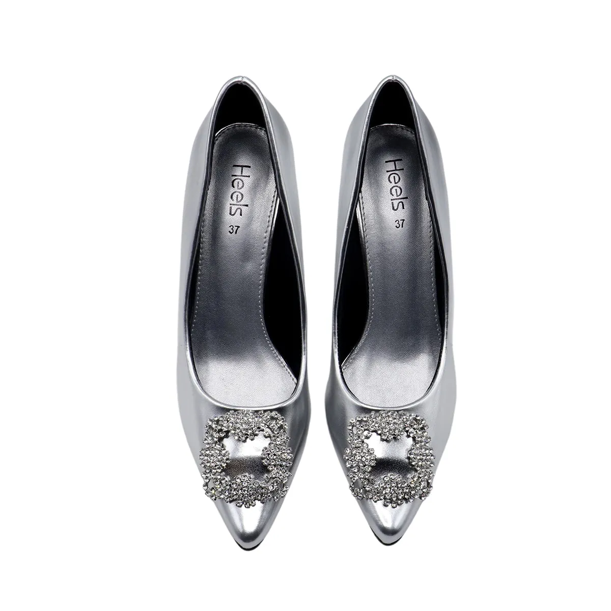 Silver Formal Court Shoes L00850011