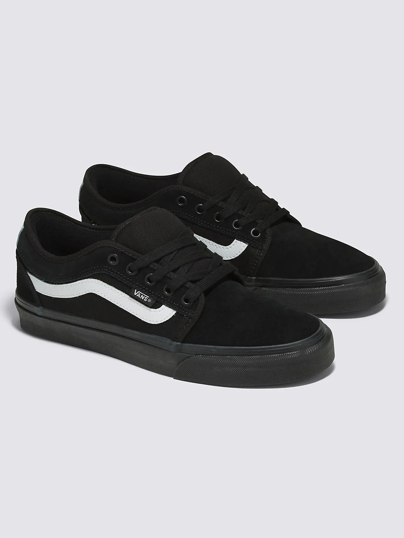 Skate Chukka Low Sidestripe Black/Black/White Shoes