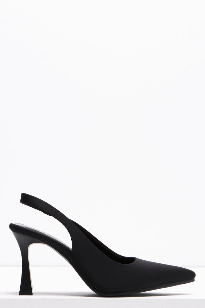 Slingback Court Shoe Black