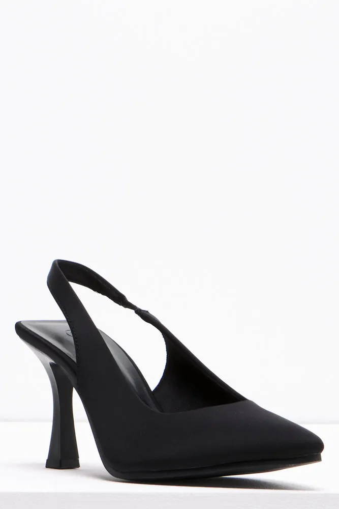 Slingback Court Shoe Black