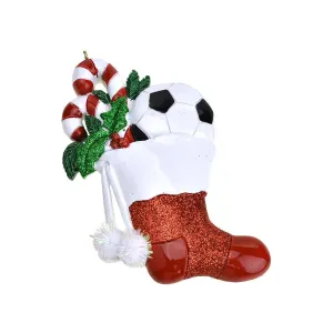 Soccer Stocking Christmas Ornament, 4-1/4-Inch