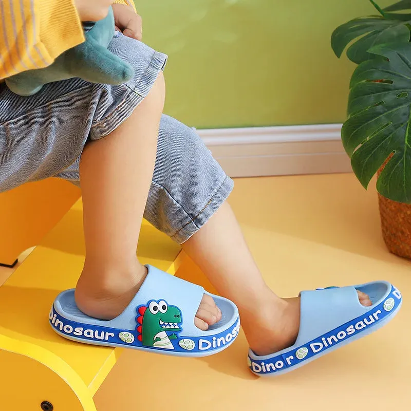 Summer Slippers Girl Non-slip Dinosaur Deodorant Boy Indoor Cute Cartoon Children's Flip-flops Outside the Bathroom Wear Outdoor