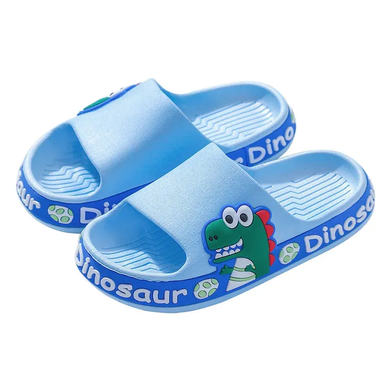 Summer Slippers Girl Non-slip Dinosaur Deodorant Boy Indoor Cute Cartoon Children's Flip-flops Outside the Bathroom Wear Outdoor