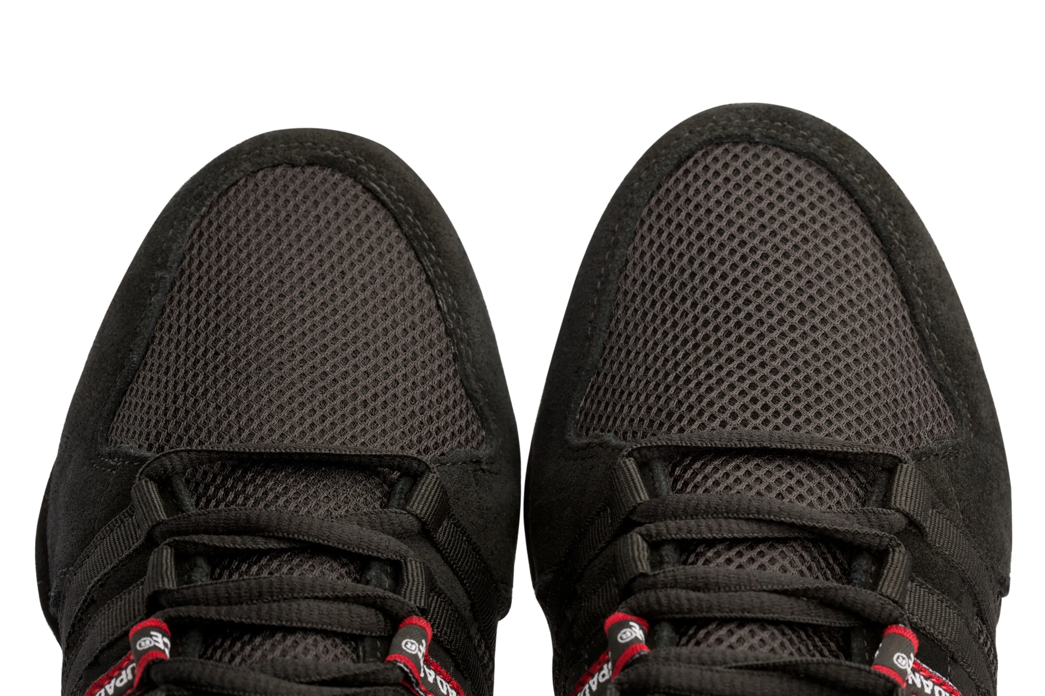 Supadance: Unisex Dance Sneaker S8810 | Black Suede/Mesh with RED Stripe Split Suede Sole