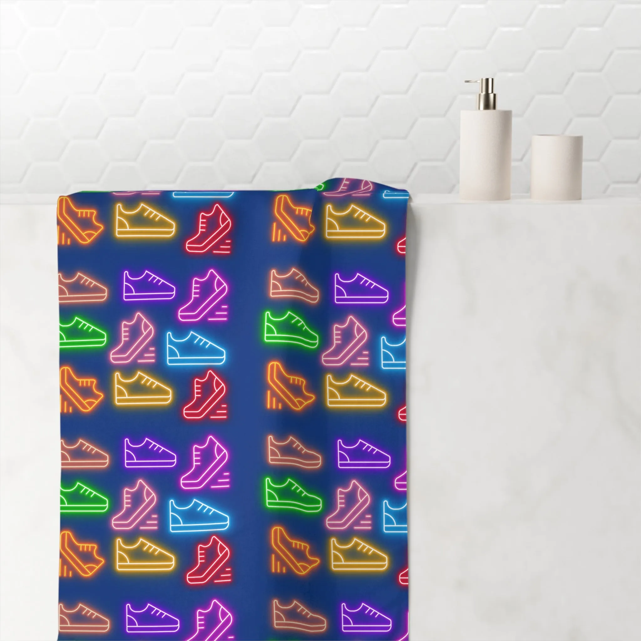 Towel: Neon Runner Design