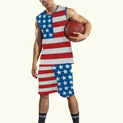 USA Flag Men's Basketball Tracksuit