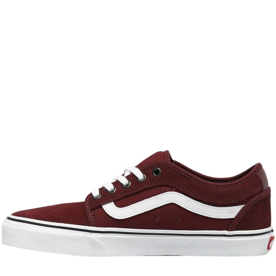 Vans Chukka Low Sidestripe Skate Shoes - Port/White