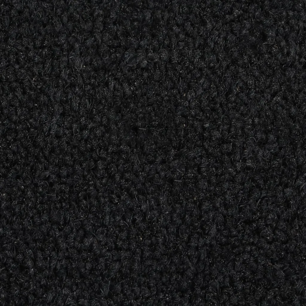 vidaXL Door Mat Black Half Round 50x80 cm Tufted Coir