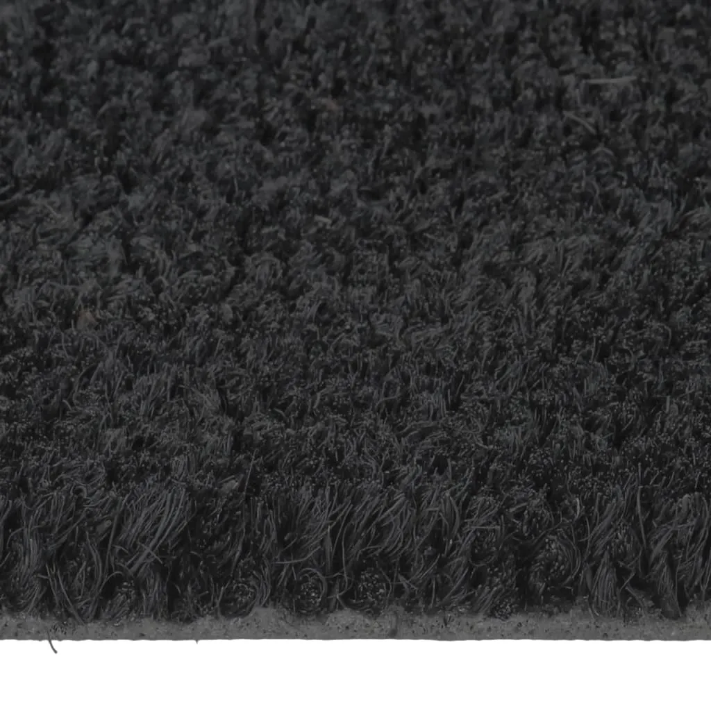 vidaXL Door Mat Black Half Round 50x80 cm Tufted Coir