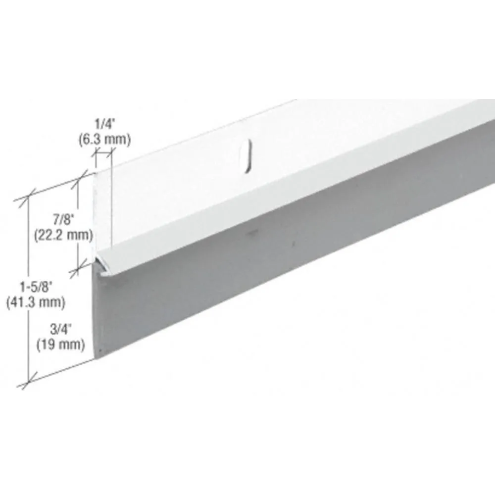 White Aluminum Door Sweep