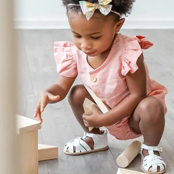 White Closed Toe Sandal