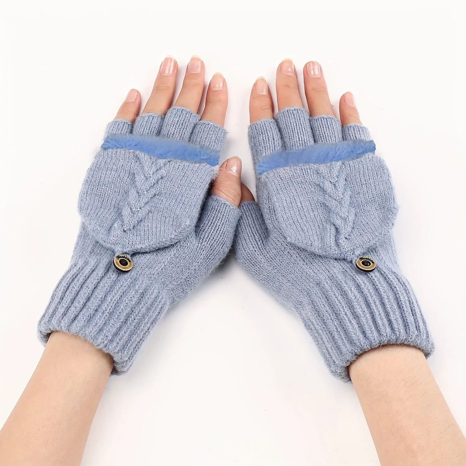 Winter Warmth Short Monochrome Half Finger Knit Gloves - Windproof, Coldproof, Stretchy, Casual, Warm, and Cozy for Women - Perfect for Autumn and Winter Outdoor Activities