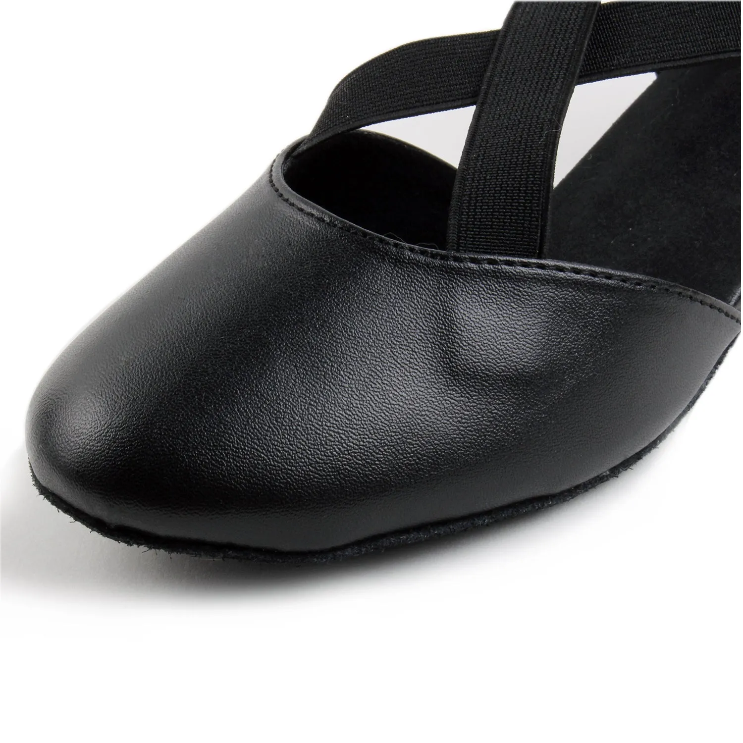 Women Ballroom Dancing Shoes Ladies Tango Latin Practice Dance Shoe Suede Sole Closed-toe Black