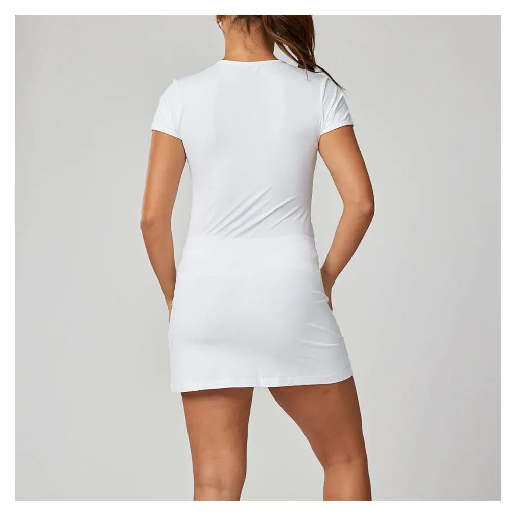 Women's 15 Inch Diamond Jacquard Tennis Skort White